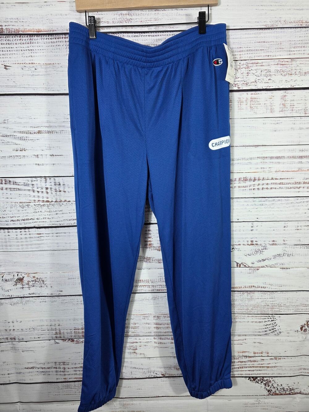 Champion Men's Game Day Mesh Pants Large Blue Joggers Athletic NWT